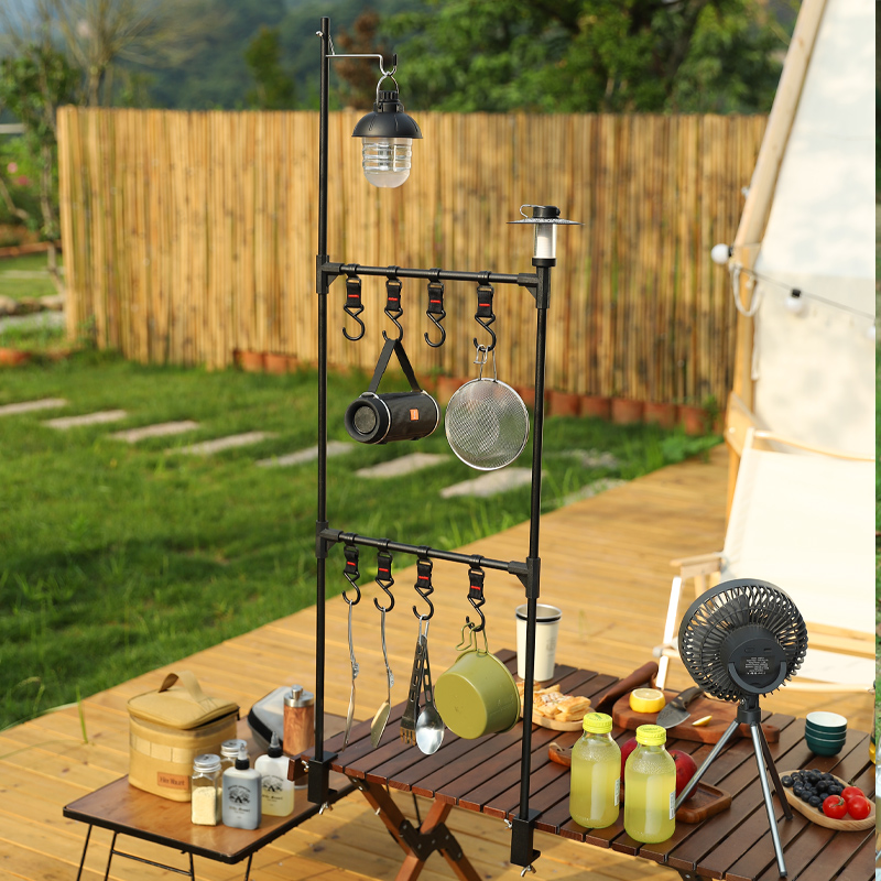户外折叠桌面置物架灯架铝合金便携烧烤架桌边挂架多层配件餐具架,淘宝优惠券,粉丝福利购,淘宝优惠卷