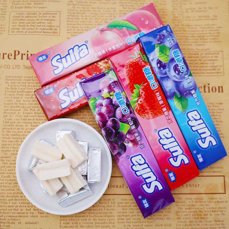 穗发充气糖果口嚼糖条装果味软糖经典校园可乐味可吞咽怀旧零食,淘宝优惠券,粉丝福利购,淘宝优惠卷