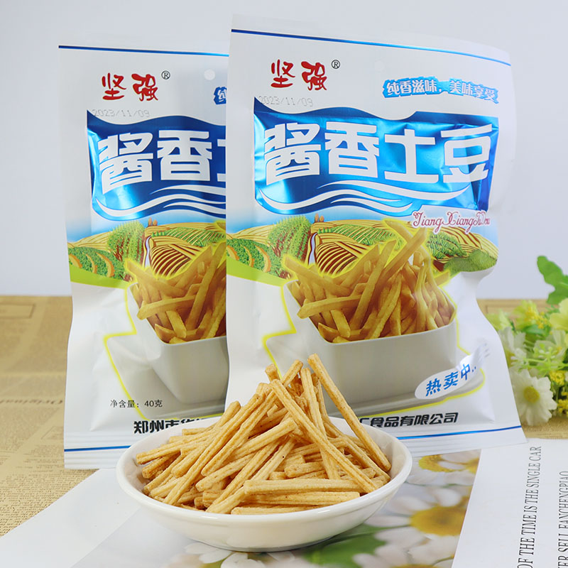 坚强酱香土豆薯条小时候椒盐土豆条咪脆儿时怀旧膨化校园零食小吃