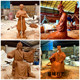 Stone art sandstone fiberglass sculpture ornaments figure round sculpture