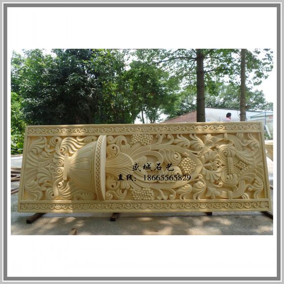 Cornucopia iron flower hollow sculpture image decorative sandstone