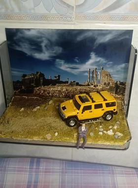 战争地台桌摆挂墙两用造景画手办车模兵人拍摄背景微缩沙盘摆件