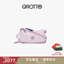 GROTTO Lotte Rock Bag small number of imported folds genuine leather single shoulder diagonal satchel