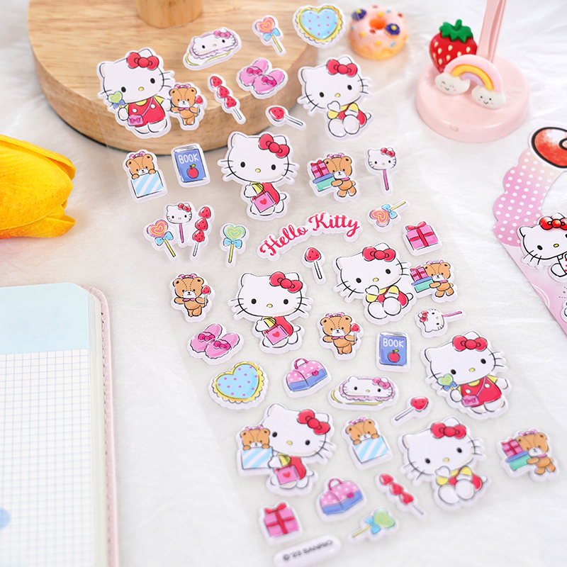 三丽鸥hellokitty立体泡泡贴纸儿童女孩哈喽kitty手机壳装饰贴画 - 图1