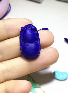 吊坠大青坊青金石天然手工雕刻