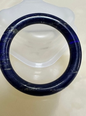 天然大青坊圆濯款精品青金石手镯