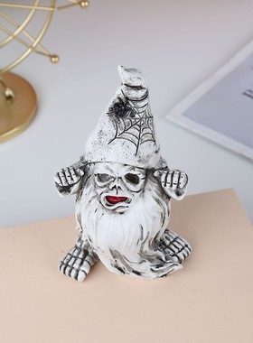 新款抽象侏儒老人幽灵雕像白胡子