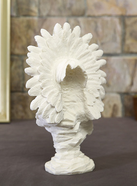 印第安人砂岩雕像树脂摆件