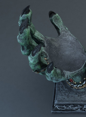 跨境新品恶魔之手水晶球摆件树脂