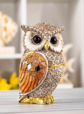 新款树脂猫头鹰雕像家居客厅桌