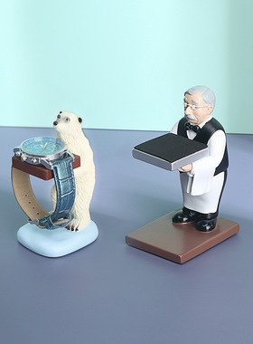 老头手表架宇航员表台支架