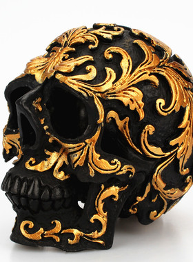 小号花骷髅摆件恶搞桌面装饰品