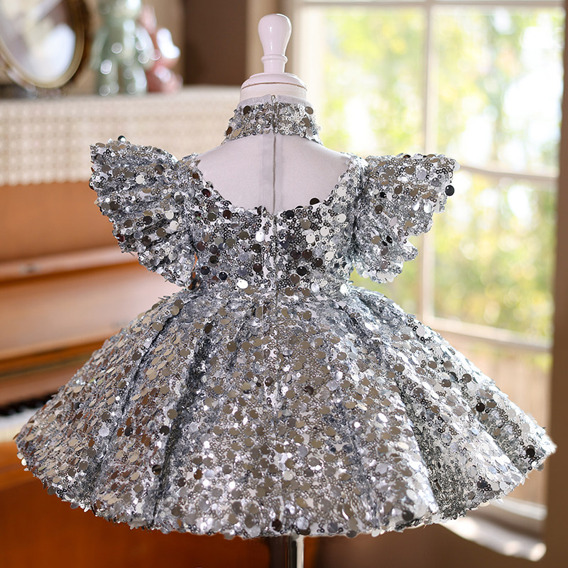 儿童礼服公主裙女孩生日小礼服亮片晚礼服钢琴演出服女童礼服走秀,淘宝优惠券,粉丝福利购,淘宝优惠卷