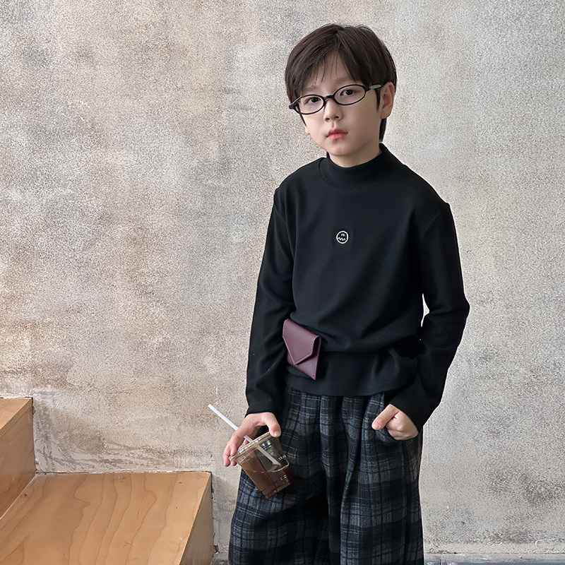 依依妈男童加厚慕斯羊绒中高领打底衫儿童冬装上衣宝宝宽松T恤潮,淘宝优惠券,粉丝福利购,淘宝优惠卷