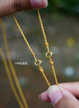 金银线特细款项链绳子金佛黄金吊坠挂绳女款玉佛玉坠挂坠配绳女士