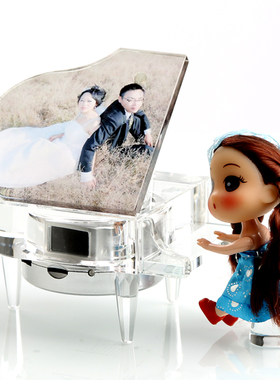 钢琴摆件结婚纪念礼物金婚礼品家居工艺品摆设送朋友情人节