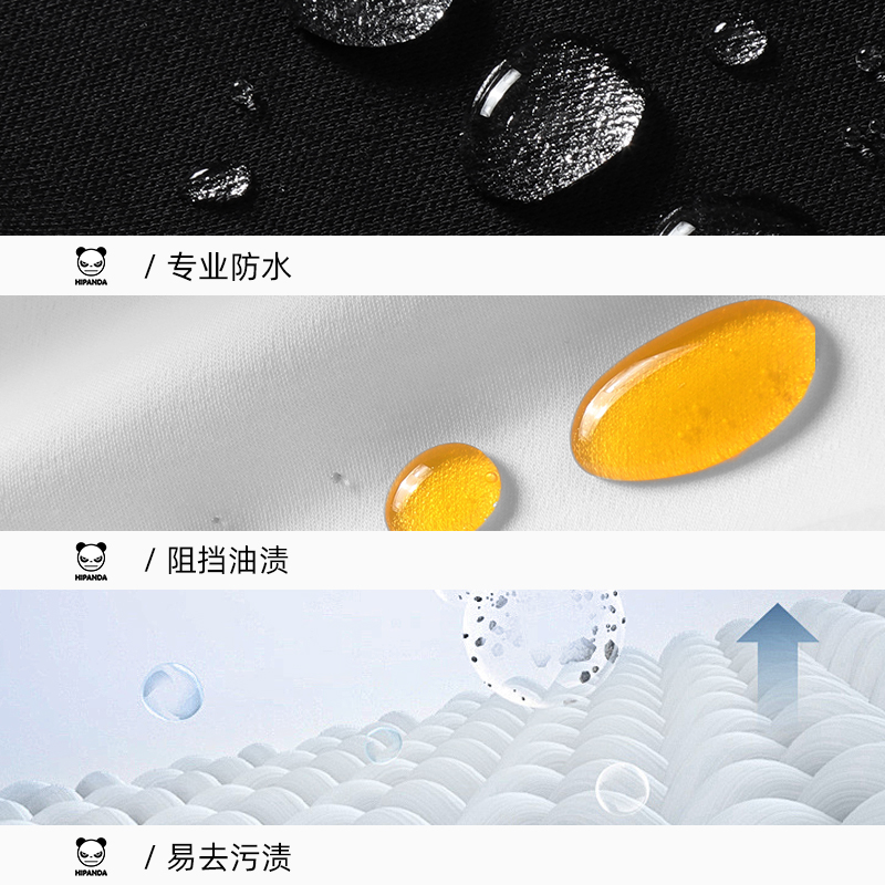 Hipanda你好熊猫时尚纯棉小众纯棉体恤2025夏季新款防污情侣短袖t