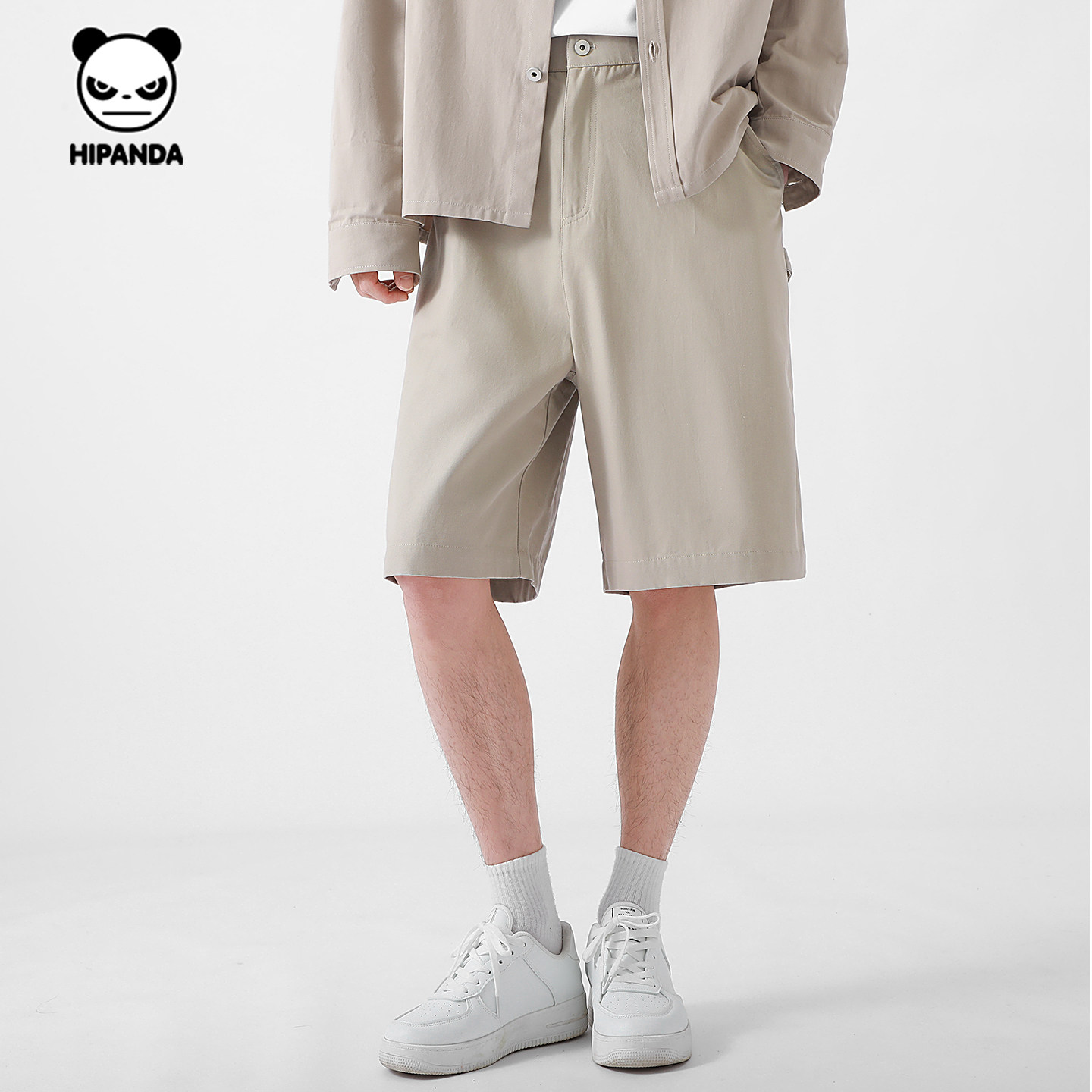 Hipanda你好熊猫美式直筒个性马丁帆布短裤男2026夏新款纯棉裤子,淘宝优惠券,粉丝福利购,淘宝优惠卷