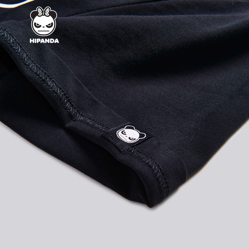 hipanda设计潮牌女款经典熊猫t恤 hipandaT恤