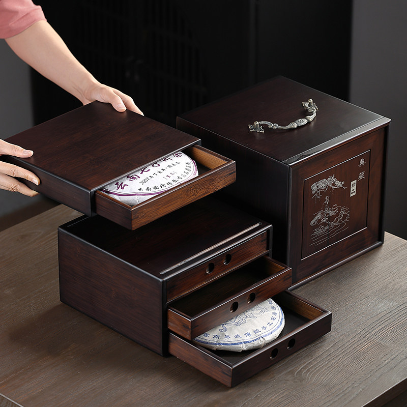 竹制普洱茶盒 储茶柜功夫茶具 茶刀分茶盘收纳开茶饼盒茶道零配件,淘宝优惠券,粉丝福利购,淘宝优惠卷