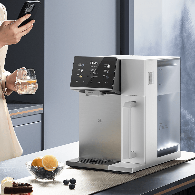 美的台式净饮机加热一体家用净水器 美的饮水机台式净饮机