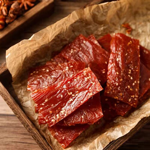 靖江特产猪肉类零食喜友纯脆香脆猪肉脯猪肉干原味辣多口味200g - 图2