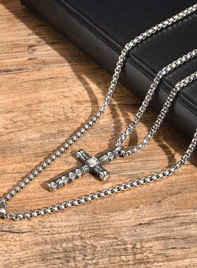 全饰爱简约欧美锆石十字架项链