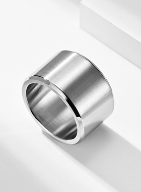 泰爱你15MM霸气宽面戒指