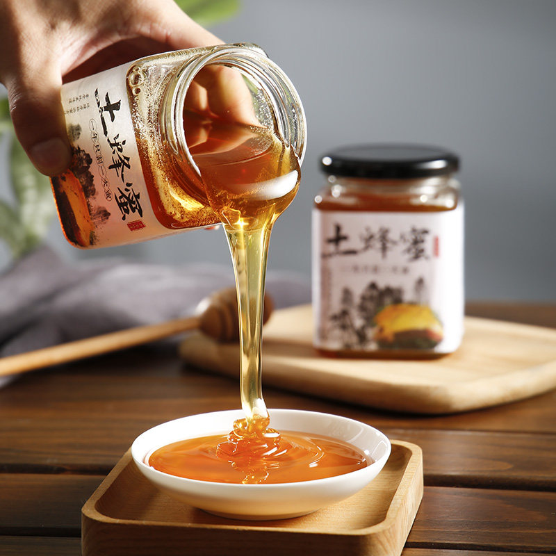 木桶黄山农家自产无添加纯正土蜂蜜 鲍记食品蜂蜜