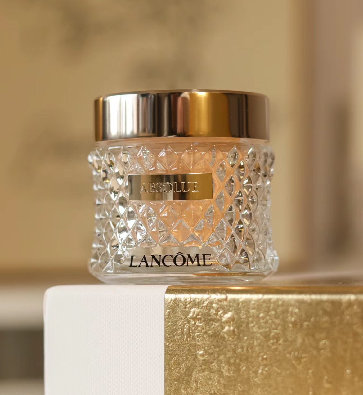 韩免Lancome/兰蔻菁纯粉底霜35ml滋润遮瑕精华养肤持久服帖粉底液