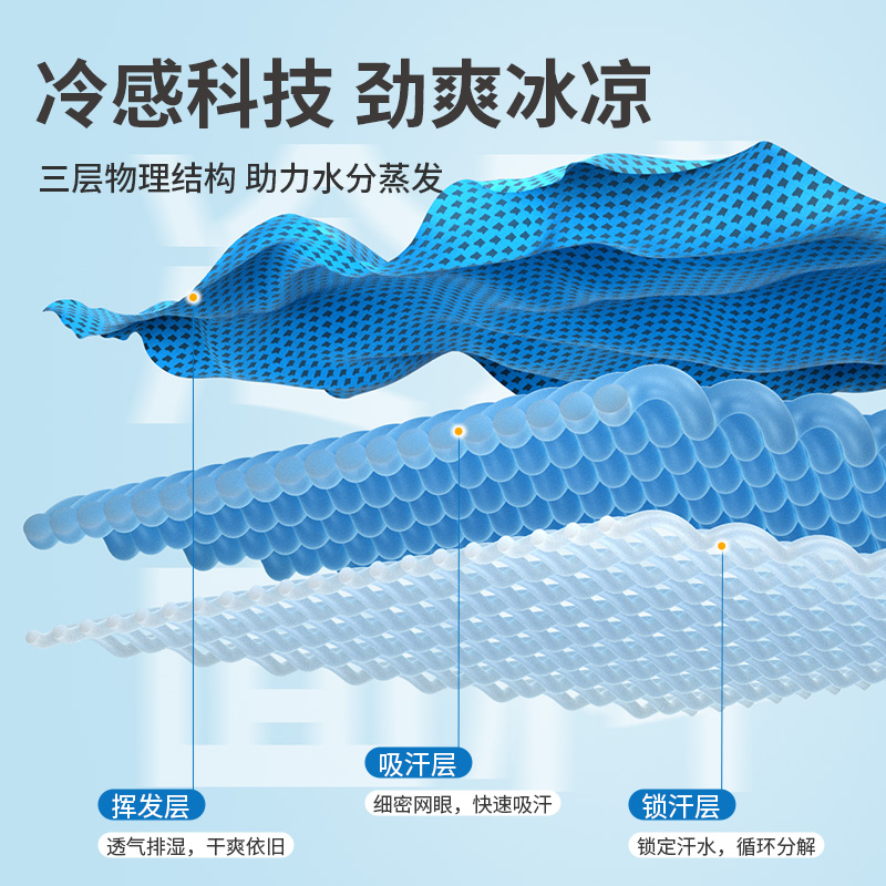 李宁运动毛巾吸汗健身房速干冷感擦汗巾跑步篮球羽毛球专用男便携 - 图3