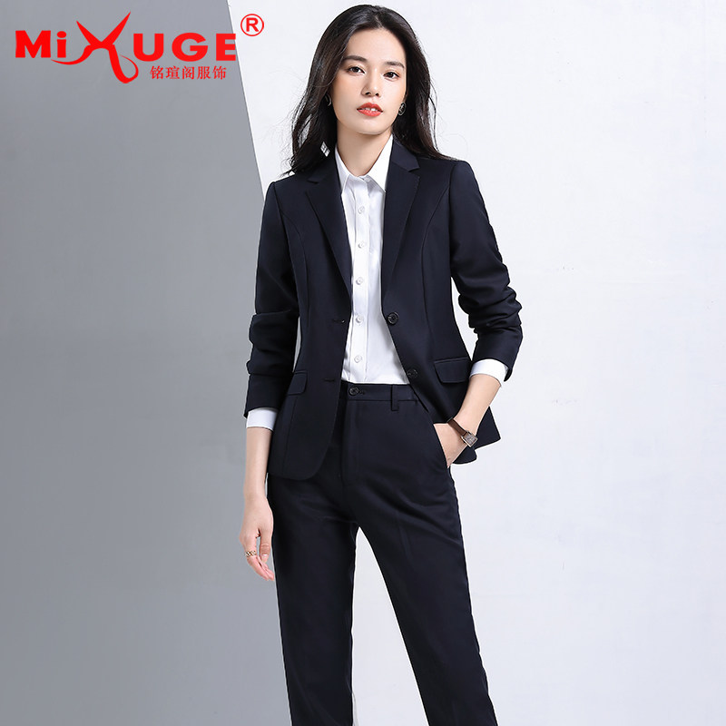 男女同款高档西装套装羊毛售楼部 mixuge职业女裤套装