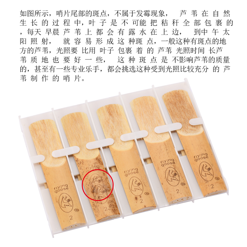 高档小新乐器 正品单簧管哨片 飞雁哨片 10片装降B黑管哨片 促销 - 图2