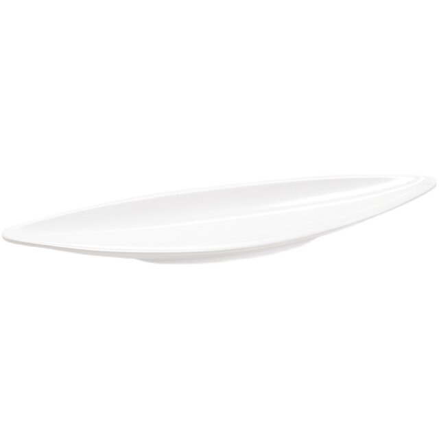 Metamine rectangular white imitation porcelain plastic flat plate