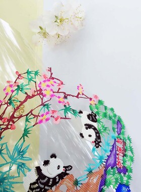 中国工艺品蔚县手工剪纸贺卡中英文翻译出国留学送老外特色小礼物