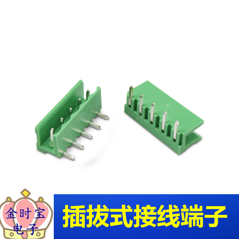 HT508R HT5.08插拔式接线端子 HT5.08mm 2/3/4/5/6/8P 弯针插座 - 图1