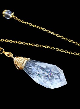 如鸿天然阿塞白水晶灵摆吊坠