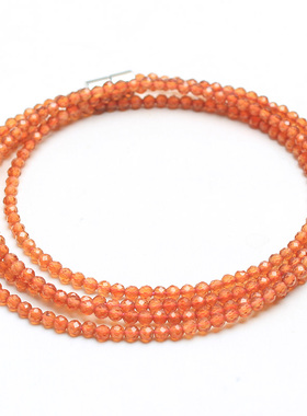 如鸿女士石榴石多圈水晶手链