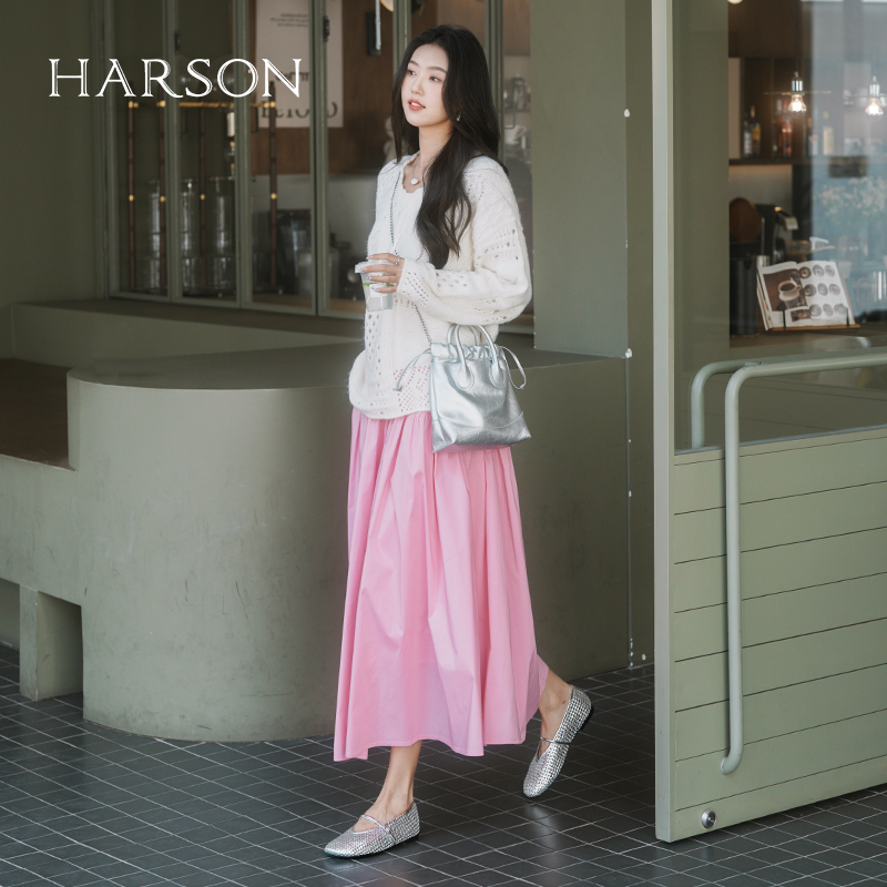 哈森渔网玛丽珍鞋2025春季新款平底镂空浅口单鞋女HS257108 - 图0