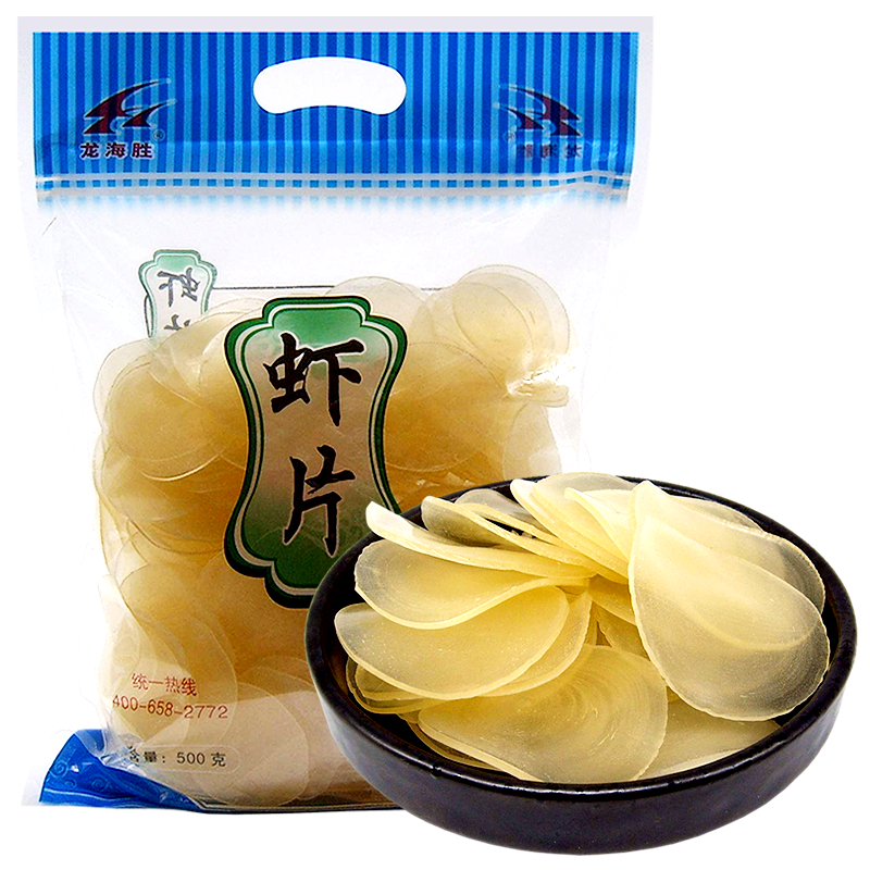 龙海胜虾片500g*2袋装自己炸彩色大包商用自炸干货宝宝儿童零食 - 图3