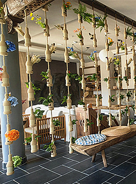 家居幼儿园水培花瓶塑料花器田园