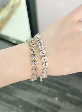 旭平彩宝系列时尚轻奢优雅麦穗手链重工精致小众设计高级感手饰