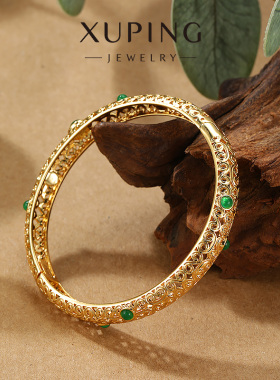 旭平新中式仿金色镂空轻奢宫廷风如意手镯