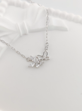旭平【蝶梦琦影】双舞蝴蝶项链女生新款轻奢甜美气质高级感锁骨链