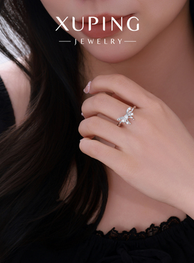 楠楠甜酷风液态金属立体质感蝴蝶戒指时尚气质修饰手型指环