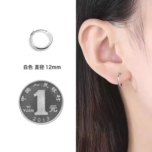 旭平小耳扣素圈耳环简约气质ins风耳圈小众高级感睡觉不用摘耳饰