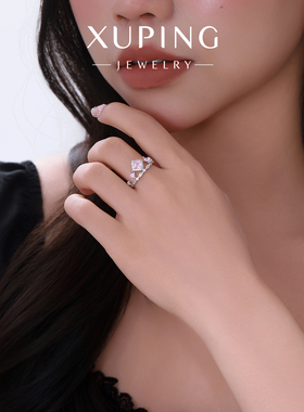 旭平方块皇冠戒指女小众设计高级感甜美气质个性时尚指环食指戒