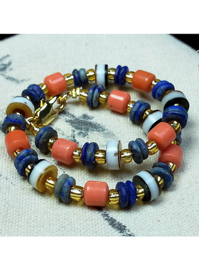 diy琉璃手链彩珠不还价清