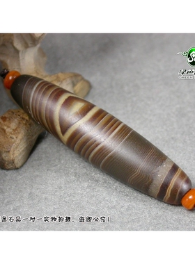 缠丝玛瑙天珠吊坠送证书