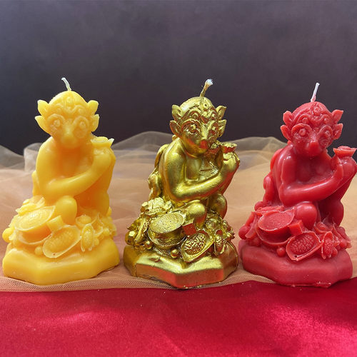 特色手工造型蜡烛 五眼四耳蜡烛多色 - 图0